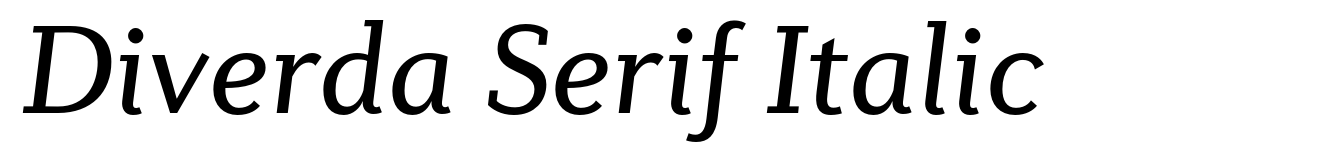 Diverda Serif Italic